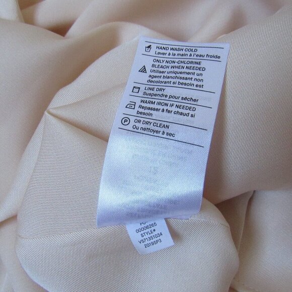 Vince. Twist Drape Long Sleeve Dress in Oat Blush Size 12 - Picture 15 of 16